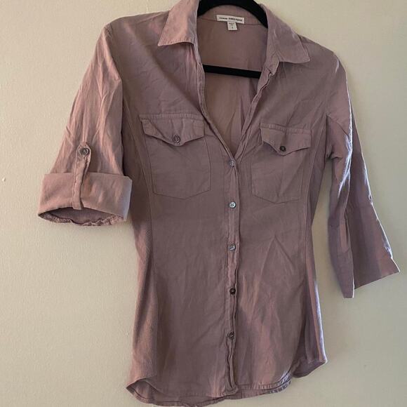 James perse early 2000s lavender button up - Picture 1 of 5